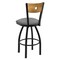 Holland Bar Stool Co 25" Swivel Counter Stool, Black Wrinkle, Med Back, Canter Grey Seat 83025BWMedMplB007 - alternate 4
